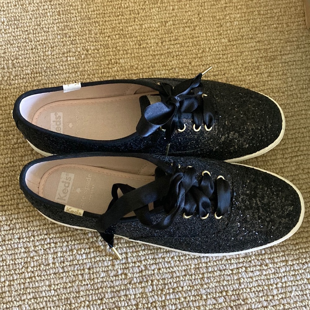 Kate Spade Keds Black Glitter Gem